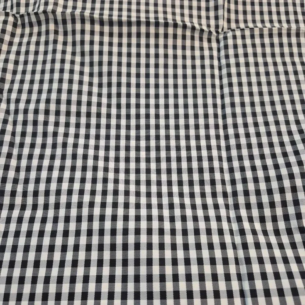 Fabric, Black & White Polyester Gingham Taffeta, 45